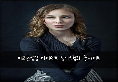 메리츠생명 다이렉트 정기보험과 꿀사이트