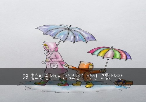  DB 홈쇼핑 운전자 안심보험 : 든든한 교통안전망