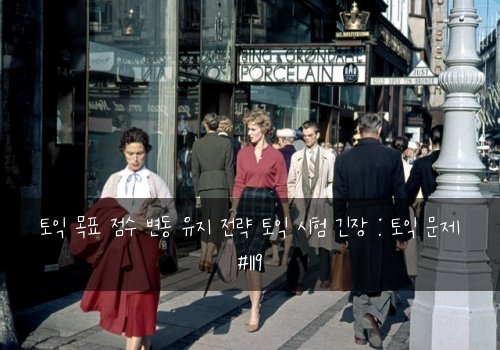 토익 목표 점수 변동 유지 전략 토익 시험 긴장 : 토익 문제 #119