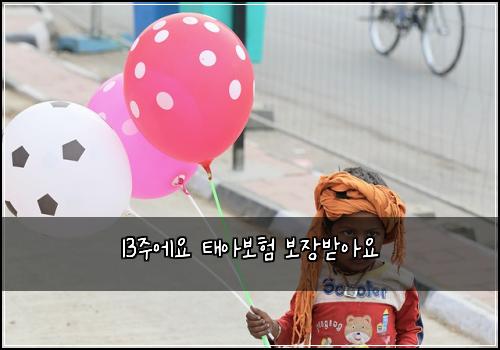 13주에요 태아보험 보장받아요 