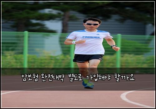 암보험 완전대박  별도로 가입해야 할까요