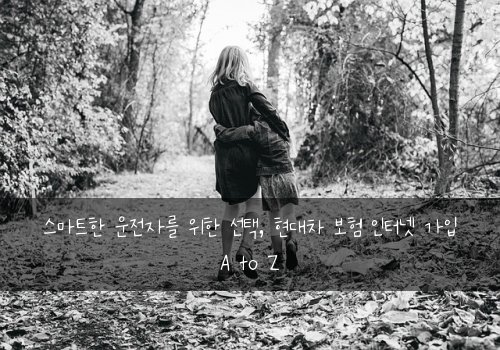  스마트한 운전자를 위한 선택, 현대차 보험 인터넷 가입 A to Z