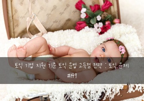 토익 기업 지원 기준 토익 문법 고득점 전략 : 토익 문제 #149