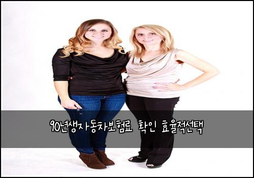 90년생자동차보험료 확인 효율적선택