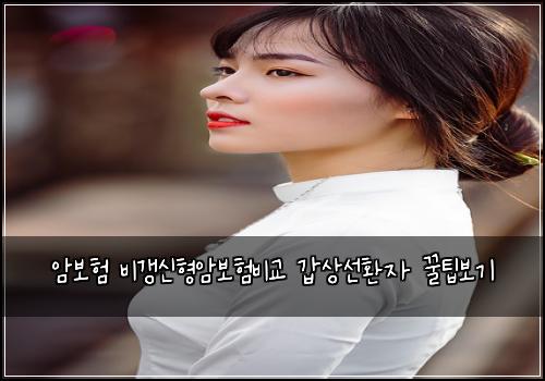 암보험 비갱신형암보험비교 갑상선환자 꿀팁보기