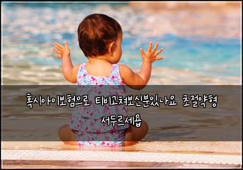 혹시아이보험으로 티비고쳐보신분있나요 초절약형 서두르세욥