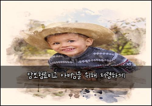 암보험료비교 아버님을 위해 저렴하게
