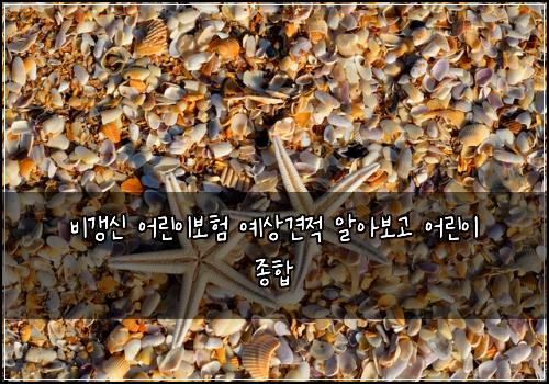 비갱신 어린이보험 예상견적  알아보고 어린이 종합