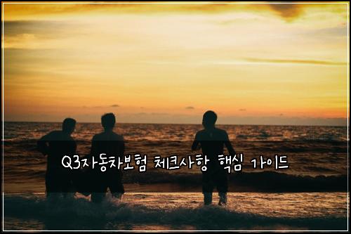 Q3자동차보험 체크사항 핵심 가이드