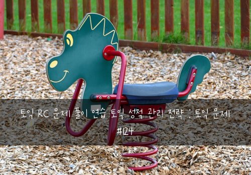 토익 RC 문제 풀이 연습 토익 성적 관리 전략 : 토익 문제 #124