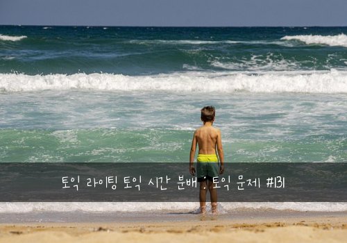 토익 라이팅 토익 시간 분배 : 토익 문제 #131