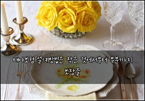 태아보험 설계방법은  작은 것에서부터 부분까지 보장을