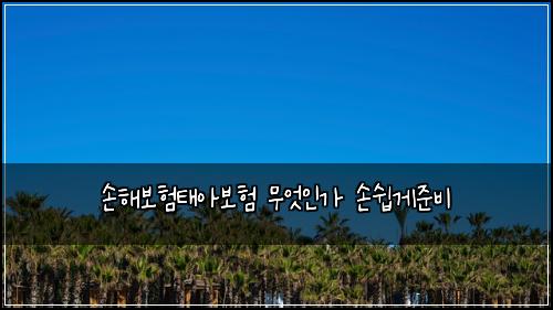 손해보험태아보험 무엇인가 손쉽게준비
