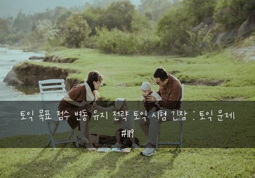 토익 목표 점수 변동 유지 전략 토익 시험 긴장 : 토익 문제 #119