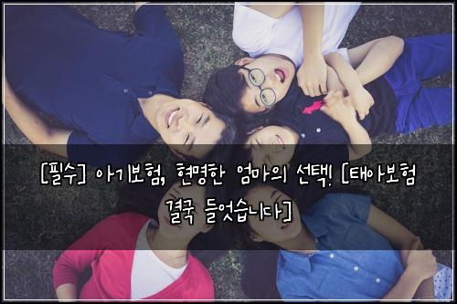  [필수] 아기보험, 현명한 엄마의 선택! [태아보험 결국 들엇습니다]