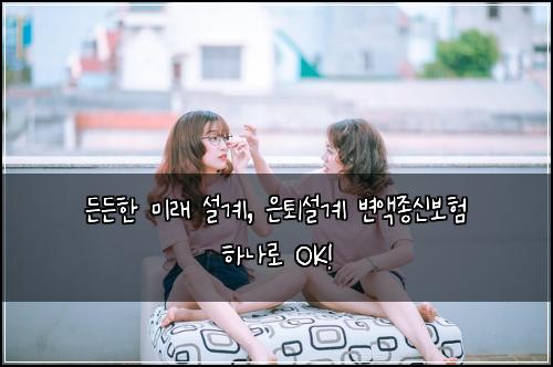  든든한 미래 설계, 은퇴설계 변액종신보험 하나로 OK!
