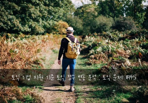 토익 기업 지원 기준 토익 점수 변동 분석 : 토익 문제 #145