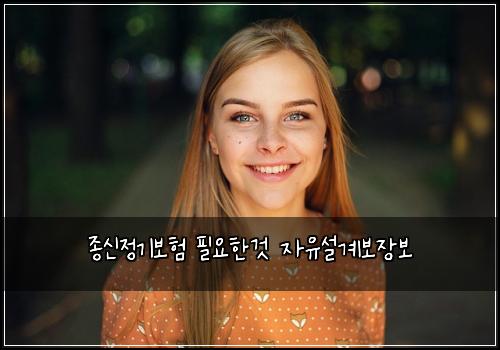종신정기보험 필요한것  자유설계보장보