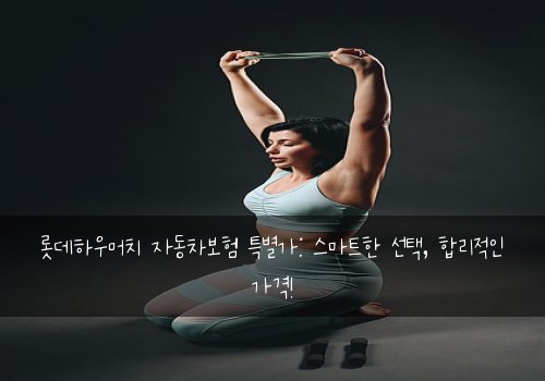 롯데하우머치 자동차보험 특별가: 스마트한 선택, 합리적인 가격!