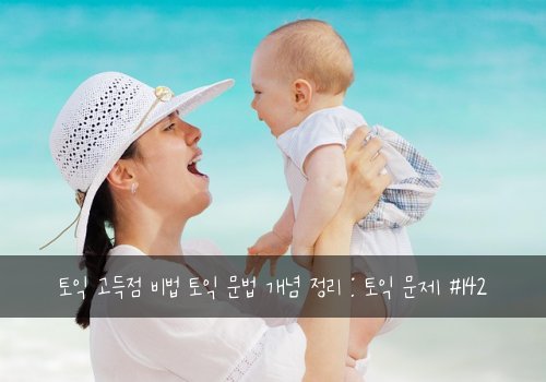 토익 고득점 비법 토익 문법 개념 정리 : 토익 문제 #142