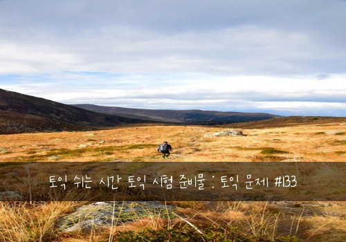 토익 쉬는 시간 토익 시험 준비물 : 토익 문제 #133