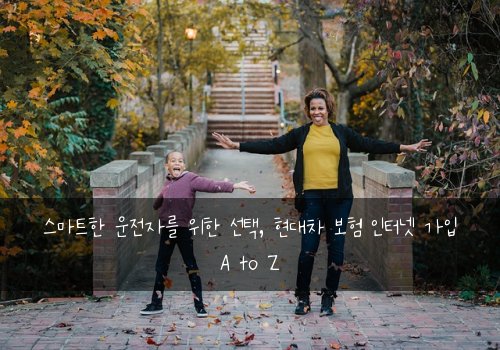  스마트한 운전자를 위한 선택, 현대차 보험 인터넷 가입 A to Z