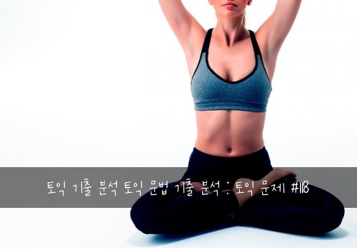 토익 기출 분석 토익 문법 기출 분석 : 토익 문제 #118