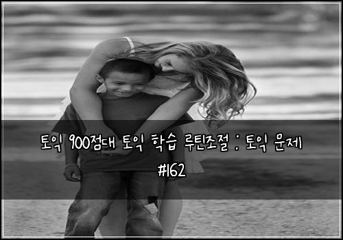 토익 900점대 토익 학습 루틴조절 : 토익 문제 #162