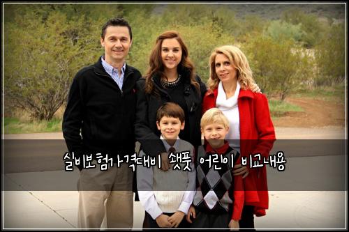 실비보험가격대비 쇗풋 어린이 비교내용
