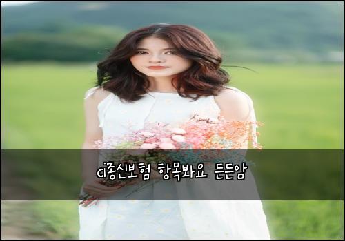 ci종신보험 항목봐요  든든암