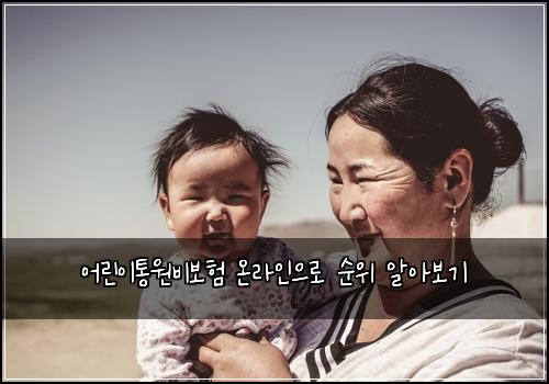 어린이통원비보험 온라인으로  순위 알아보기