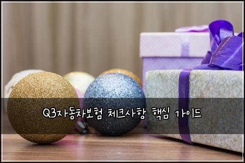 Q3자동차보험 체크사항 핵심 가이드
