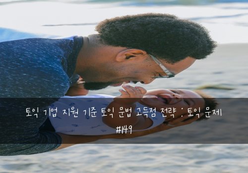 토익 기업 지원 기준 토익 문법 고득점 전략 : 토익 문제 #149