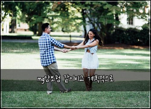 mg암보험 같이비교  계획적으로