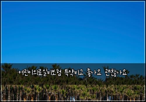 ์ด๋ฆฐ์ด์๋ฃ์ค๋น๋ณดํ ํน์ฝ๋น๊ต ์ข๋์ ๊ด์ฐฎ๋์