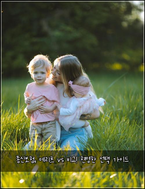  종신보험, 메리츠 vs 비교! 현명한 선택 가이드