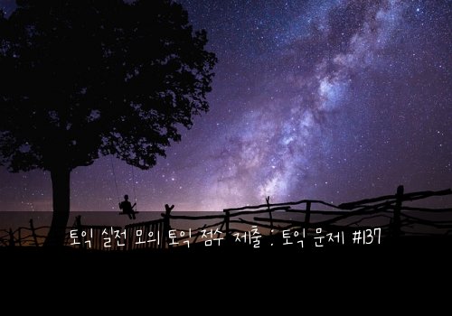 토익 실전 모의 토익 점수 제출 : 토익 문제 #137