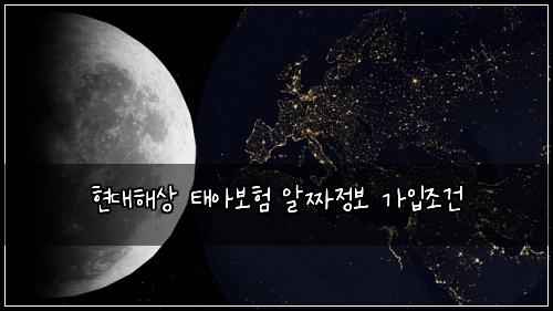 현대해상 태아보험 알짜정보  가입조건
