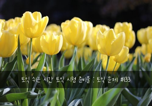 토익 쉬는 시간 토익 시험 준비물 : 토익 문제 #133