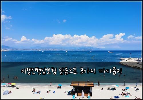 비갱신형암보험 믿음으로  3가지 까다롭지
