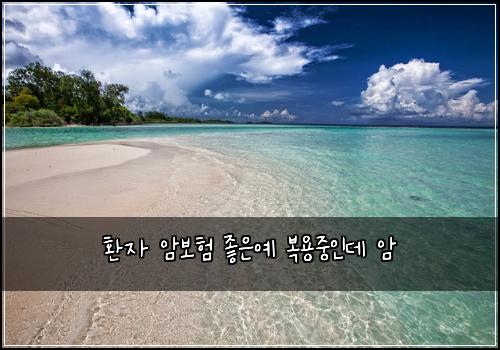 환자 암보험 좋은예  복용중인데 암