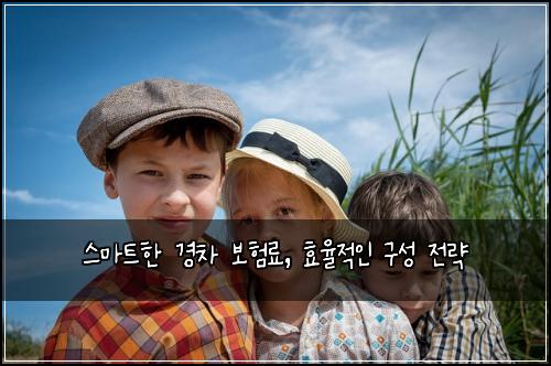 스마트한 경차 보험료, 효율적인 구성 전략