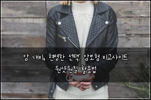 암 대비, 현명한 선택: 암보험 비교사이트 원샷원킬 활용법