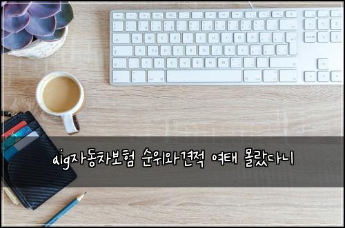 aig자동차보험 순위와견적  여태 몰랐다니