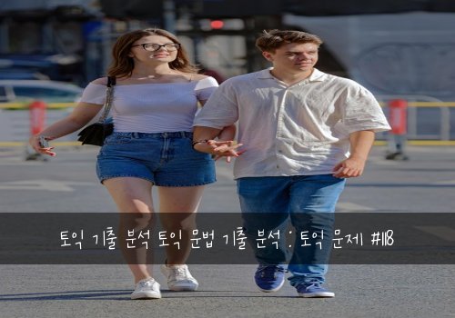 토익 기출 분석 토익 문법 기출 분석 : 토익 문제 #118