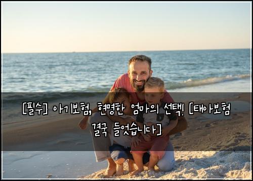  [필수] 아기보험, 현명한 엄마의 선택! [태아보험 결국 들엇습니다]
