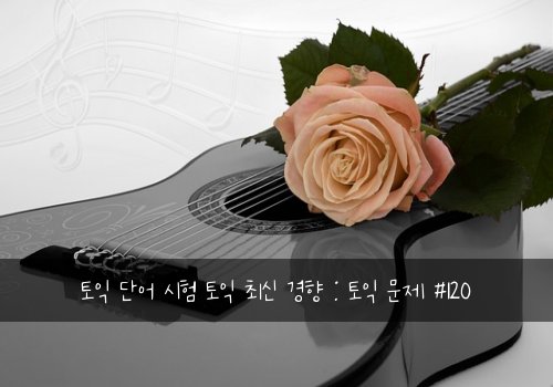 토익 단어 시험 토익 최신 경향 : 토익 문제 #120