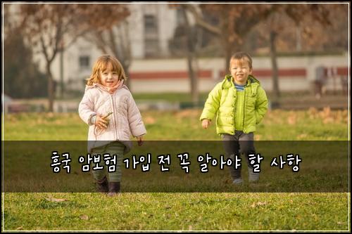 흥국 암보험 가입 전 꼭 알아야 할 사항